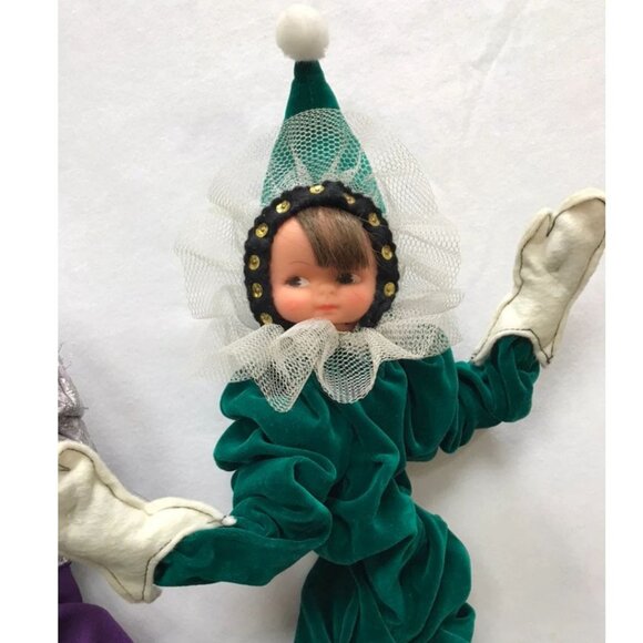 Vintage Handmade Christmas Pixie Bendy Dolls - Picture 4 of 8